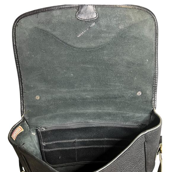 Vintage Dooney & Bourke All-Weather Leather Black Carrier Large Shoulder bag - Picture 11 of 14